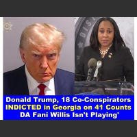 Donald Trump, 18 Co-Conspirators Indicted in Georgia Mugshot taken, Fani Willis