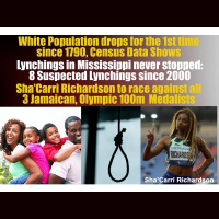 White Population drops for 1st time since 1790, Census Shows MS Lynchings