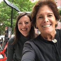 Emily T Gail with Lisa Nuszkowski Founder and ED MOGO Detroit Bike Share