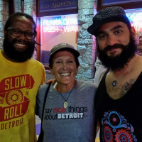 Emily T Gail talking story about Slow Roll Detroit