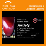 Radiolacan.com | Seminario De La Nls En Londres: Angustia: Una Premonición De Lo Real