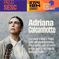 Show gratuito de Adriana Calcanhotto em BH