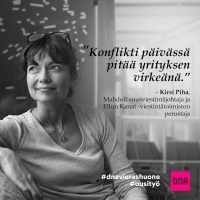 Kohtaamisia - Kirsi Piha: Konflikti päivässä pitää yrityksen virkeänä.
