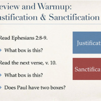 Two Boxes in Two Texts (Justification v. Sanctification)