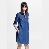 Full-Length Denim Skirt