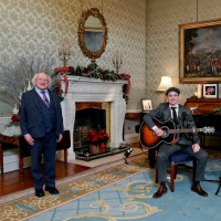 New Years Eve 2020 - President Higgins Invites Dan McCabe To Perform The Parting Glass