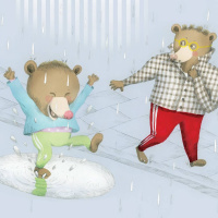 Randiga sagor, del 3: Nalle och vattenpölarna/ Nalle thaj e vattenpölar