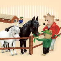 Randiga sagor finska, del 25: Nalle träffar en häst / Nalle tapaa hevosen