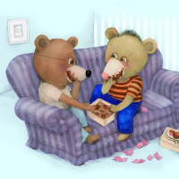 Randiga sagor finska, del 21: Nalle tar godis / Nalle ottaa karkkia