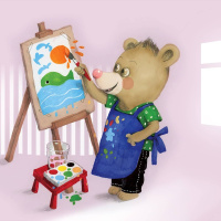 Randiga sagor finska, del 28: Nalle målar en tavla / Nalle maalaa taulun