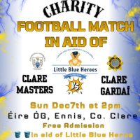 Clare Gardaí To Play Clare Masters In Fundraising Match For Little Blue Heroes