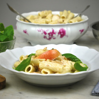 Pasta mit Roquefortsauce und Birne