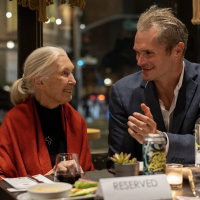 Jane Goodall and Rhett Butler celebrate Mongabay’s 25th anniversary