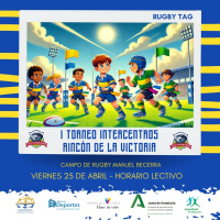 I Torneo Intercentros de Rugby Tag con unos 250 estudiantes de 4º de Primaria del municipio