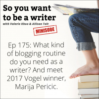 WRITER 175: Meet 2017 Vogel winner Marija Pericic, author of The Lost Pages