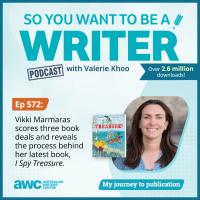 WRITER 572: Vikki Marmaras scores three book deals and reveals the process behind her latest book, I Spy Treasure.