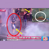 8-24-17 Protester Shot by Tear Gas Canister and Its Great!!!