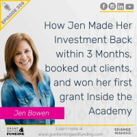 Ep. 306: How Jen Made Her Investment Back within 3 Months and won her first grant Inside the Academy