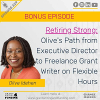 Ep. 329: Olives Path from Executive Director to Freelance Grant Writer on Flexible Hours