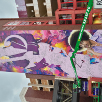 The Prince mural is nearing completion downtown!