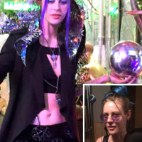 1517_Dr. psychoanalyzes Julia Sinelnikova, surreal nightlife installation artist.