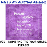 074. Name and Tag Your Quilts, Please! 