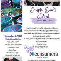 Kim Hemker-Laura McBride-Empty Bowls Project-Consumers Credit Union Donation 10-29-25