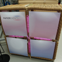 Recyclingfähige Messe-Möbel aus Papier-Garn