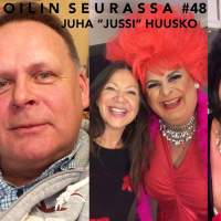Soilin seurassa dragshowtähti Juha Jussi Huusko
