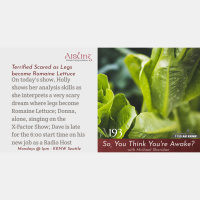 Terrified Scared as Legs become Romaine Lettuce