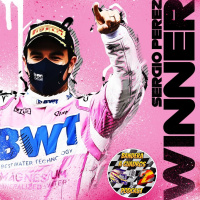 F1 Bandera a Cuadros 4x40 - Victoria de Checo en Sakhir