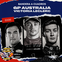 F1 Bandera a Cuadros 6x06 - GP Australia Victoria de Leclerc