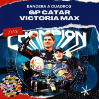F1 Bandera a Cuadros 7x18 GP Catar - Tricampeón de Formula 1