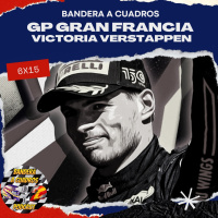 F1Bandera a Cuadros 6x15 GP Francia 2022 - Victoria Verstappen