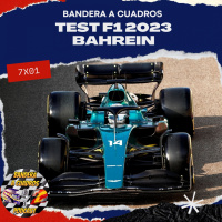 F1 Bandera a Cuadros 7X01- Test F1 Bahrein 2023