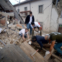 Svår jordbävning i Italien