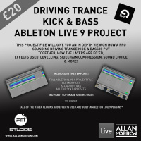 Allan Morrow - Driving Trance Kick  Bass [Ableton Live 9 project] [Audio Sample]