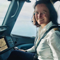 Flugkapitänin Cordula Pflaum
