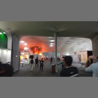 Incêndio atinge pavilhão na COP30 e local é evacuado