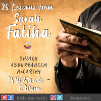 Twenty-Five Lessons from Surah Fatiha | Sheikh McCarthy
