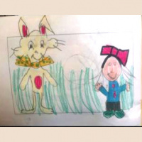 Le lapin drôle, par Sarah