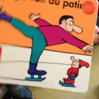 Papa fait du patin, par Koralie