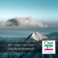 Own It! 217 – How Can I Feel Less Busy/Stressed?