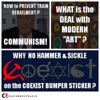 Why is There No Hammer  Sickle on the Coexist Bumper Sticker...?