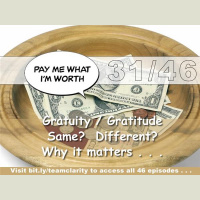 Team Clarity Week 31/47: Exercise 23: Gratuity? Or Gratitude?