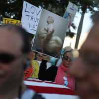 Mooning Trump Tower in Protest