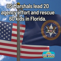 US Marshals lead 20 agency effort and rescue 60 kids in Florida.