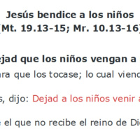 Lucas 18:15-17 Jesús bendice a los niños