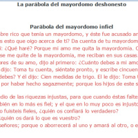Lucas 16:1-13 El mayordomo deshonesto - Ruby Sáez Montoya