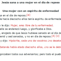 Lucas 13:10-17 Jesús sana a una mujer en el día de reposo - Ruby Sáez Montoya